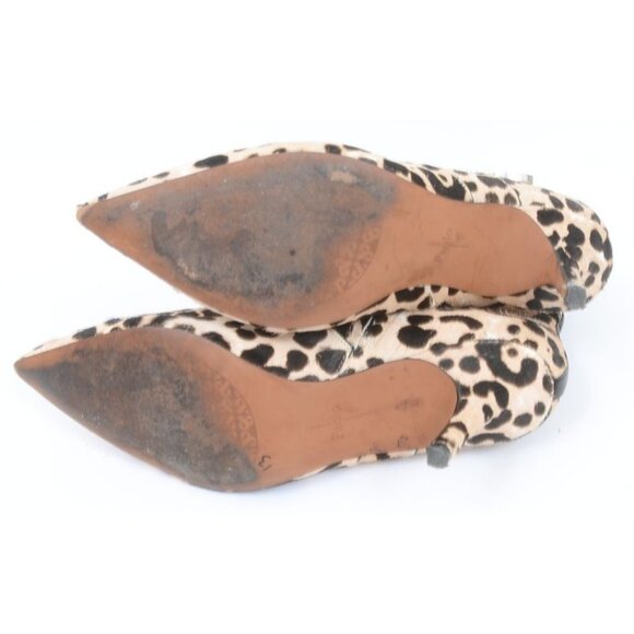 Linea Paolo Nikita II Genuine Calf Hair Leopard Buckled Ankle Bootie Women 11M - Picture 8 of 9